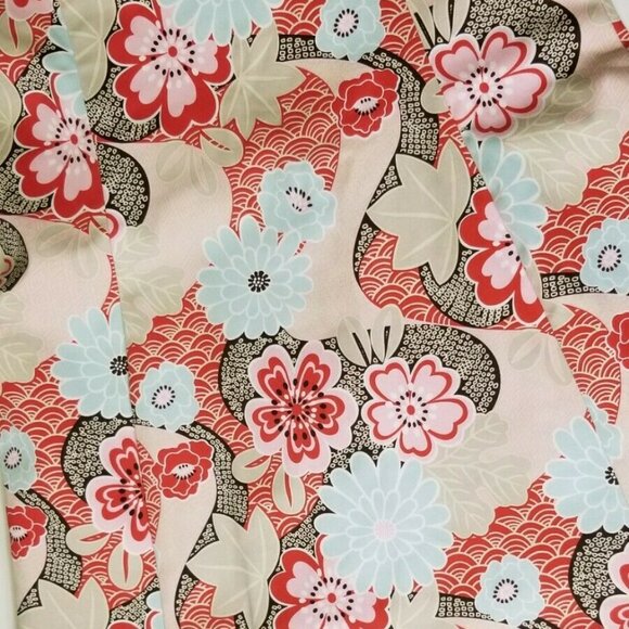 LULY K 90s Cream Floral Flare Halter Tie Cotton Zip Back GORGEOUS Dress size S - Picture 4 of 9